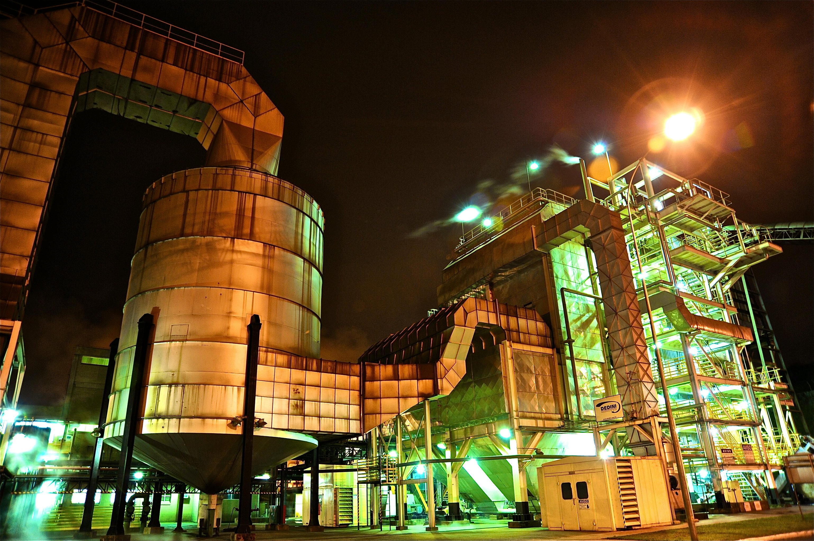 Ore-Processing-Facility-at-nighttime
